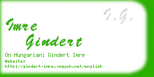 imre gindert business card